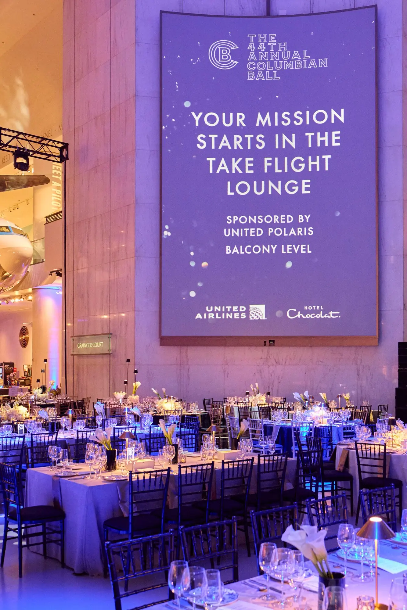 Take Flight Lounge dining with United Polaris sponsorship screen