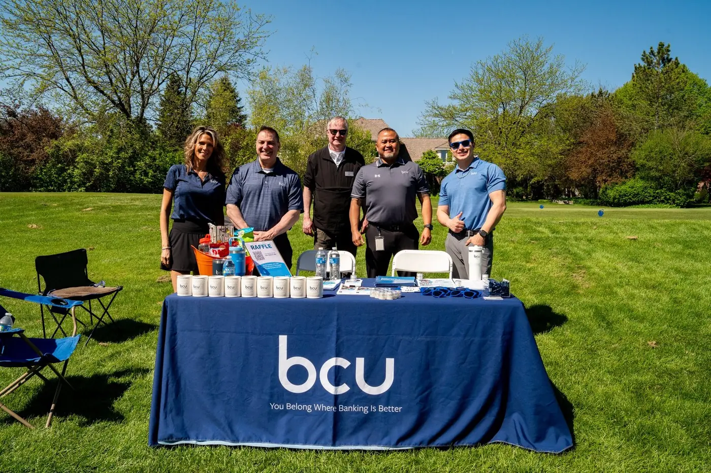 BCU sponsor team at their tent on the lawn during the Kohler Chicago Bowl