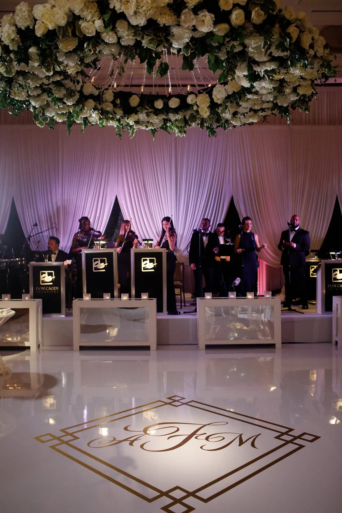 A and M dance floor with Don Cagen Orchestra at The Peninsula Chicago